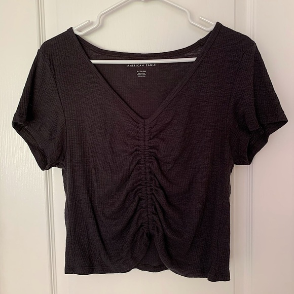 American Eagle Outfitters Tops - American Eagle Cinched-Front Baby Tee